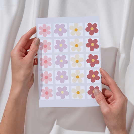 Autocollant sur feuille